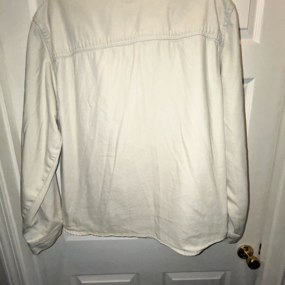 Lucky Brand Off-White Button-Up Utility Shirt Jacket - Picture 5 of 5